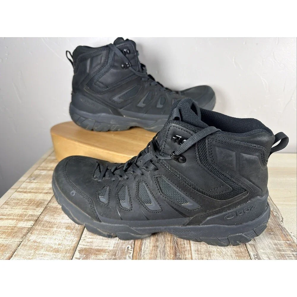 Oboz Sawtooth II Mid Waterproof Hiking Boots Black Men’s Size 12